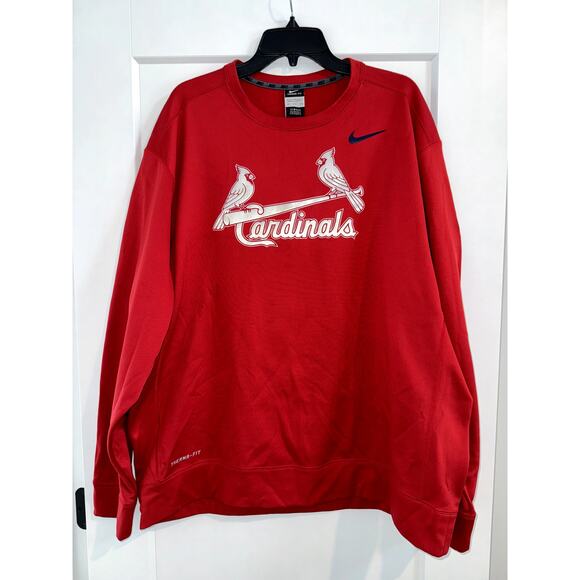 St. Louis Cardinals MLB Nike Therma Fit Crewneck Sweatshirt Men’s 2XL - Picture 1 of 9